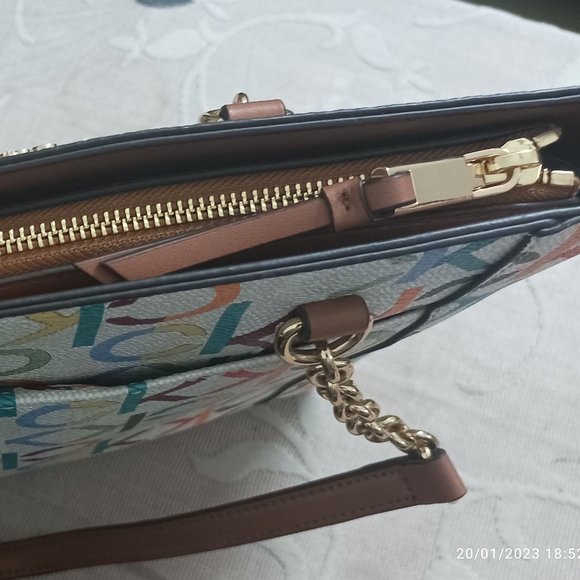 Authentic Calvin Klein coated PVC rainbow signature tote bag - Picture 10 of 14